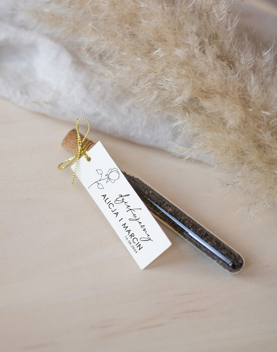 Fiolki i Saszetki Kawa i Herbata Fiolki prezenty dla gości weselnych, piękne podziękowania dla gości weselnych, ręcznie zdobione fiolki z he 01/nowOW/fiolka