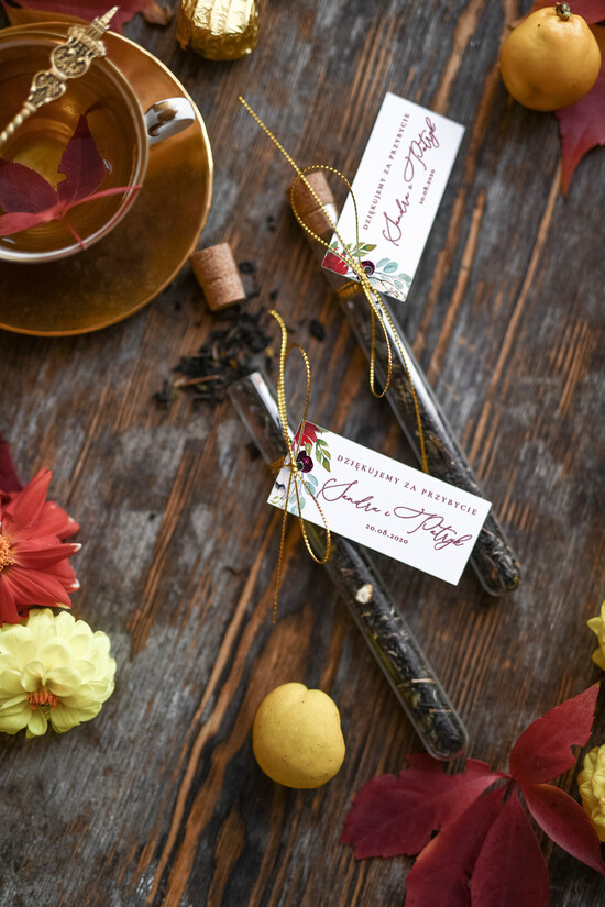 Fiolki i Saszetki Kawa i Herbata Fiolki podziękowania dla gości po weselu w postaci herbaty zapewnią miłe chwilę    1/fallkalka/fiolka