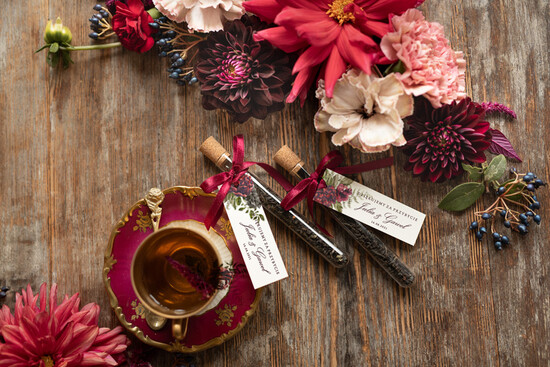 Fiolki i Saszetki Kawa i Herbata Fiolki oryginalne podziękowania dla gości weselnych  herbata w fiolce jako prezent     01/georus/fiolka