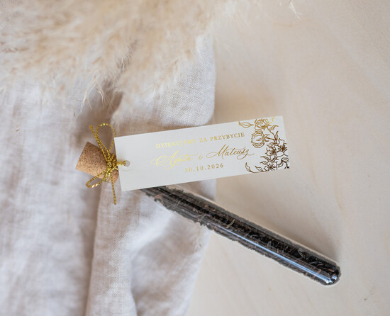 Fiolki i Saszetki Kawa i Herbata Fiolki ślubne upominki dla gości weselnych, pomysłowe saszetki kawa, piękne fiolki na herbatę 01/kopZłl/fiolka25