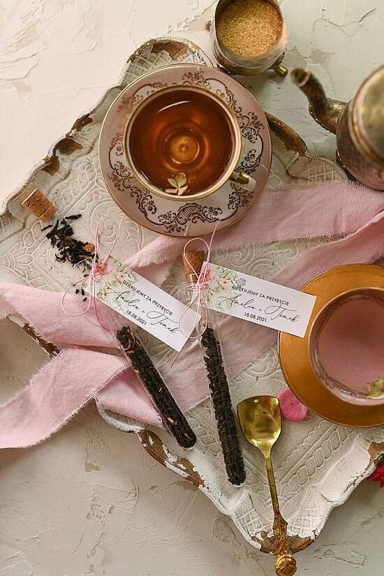 Fiolki i Saszetki Kawa i Herbata Fiolki prezenciki podarunki po weselu zawierające herbatę lub kawę    32/CBw/fiolka