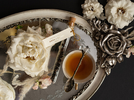 Fiolki i Saszetki Kawa i Herbata Fiolki upominki podziękowania za przybycie po ślubie, piękne podziękowania dla gości, fiolka z herbatą lub  08/goldfold/fiolka