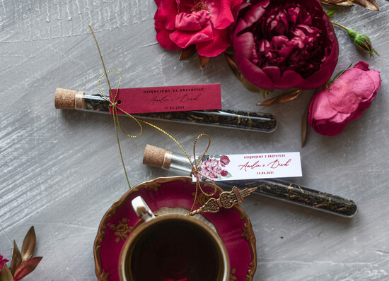 Fiolki i Saszetki Kawa i Herbata Fiolki pomysłowe podziękowania dla gości  fiolki do herbaty lub wlasnego wypelnienia     01/owb/fiolka