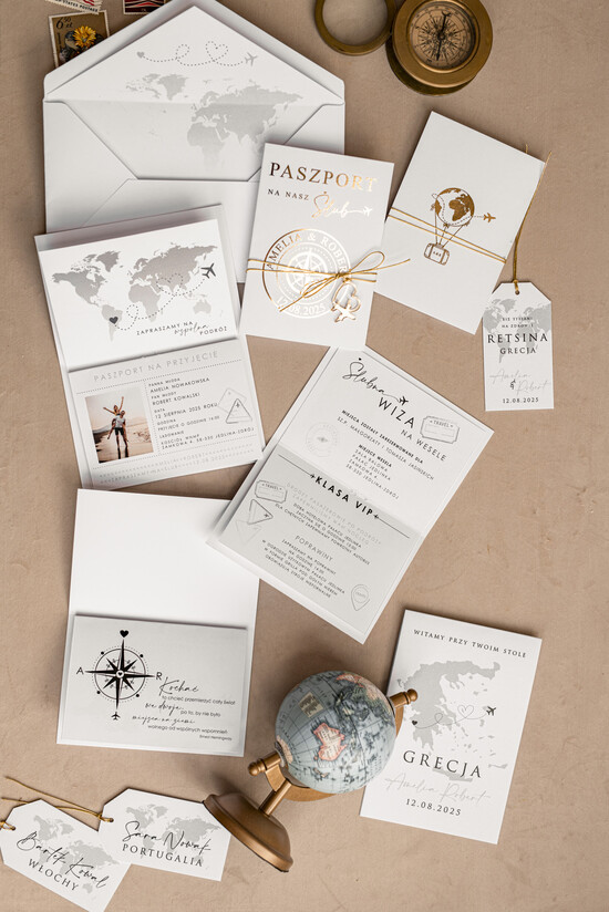 Zaproszenia ślubne paszport / podróże Zaproszenia ślubne paszport do miłości, zaproszenia ślubne z motywem podróży, zaproszenia na ślub dl 01/passKzw/z