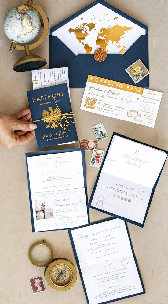 Zaproszenia ślubne paszport / podróże Zaproszenia ślubne paszport do miłości w folderze , zaproszenia ślubne z motywem podróży, zaproszeni 02/passZlKOL/z