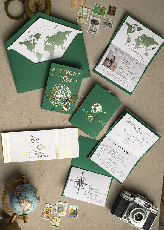 Zaproszenia ślubne paszport / podróże najpiękniejsze zaproszenia ślubne, zaproszenia ślubne z motywem podróży, zaproszenia na ślub dla pod 02/passKzwR/z