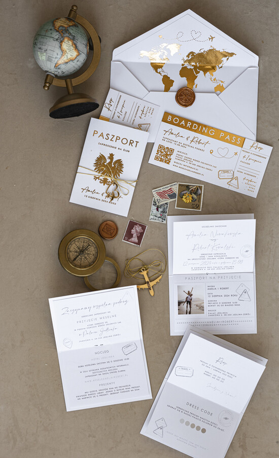 Zaproszenia ślubne paszport / podróże Zaproszenia ślubne paszport do miłości, zaproszenia ślubne z motywem podróży, zaproszenia na ślub dl 01/passZl/z