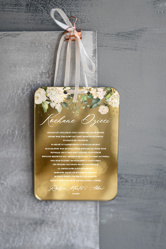 Przysięga Małżeńska  Błogosławieństwo od Rodziców Błogosławieństwo od Rodziców błogosławieństwo od rodziców dla młodej pary     3/akryl/akrylwiesz