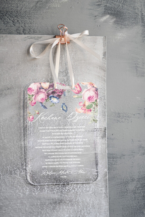 Przysięga Małżeńska  Błogosławieństwo od Rodziców Błogosławieństwo od Rodziców błogosławieństwo od rodziców dla młodej pary     1/akryl/akrylwiesz