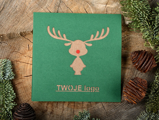 Kartki świąteczne z logo firmy laserowe kartki świąteczne z logo twojej firmy, karnety bożonarodzeniowe ciete laserem 04/lK/ksw