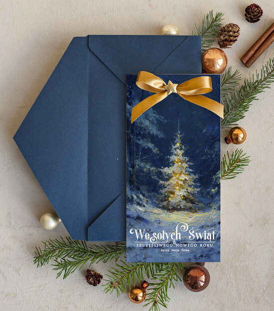Kartki świąteczne z logo firmy elegance kartka świąteczna dla firmy z logo biznesowe kartki swiateczne dla firm Kartki świąteczne z logo dla 04/Dlkok/krsw