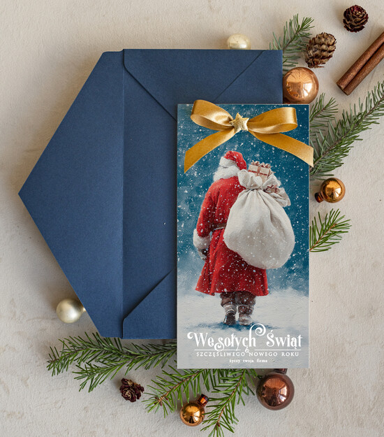 Kartki świąteczne z logo firmy elegance kartka świąteczna dla firmy z logo biznesowe kartki swiateczne dla firm Kartki świąteczne z logo dla 14/Dlkok/krsw