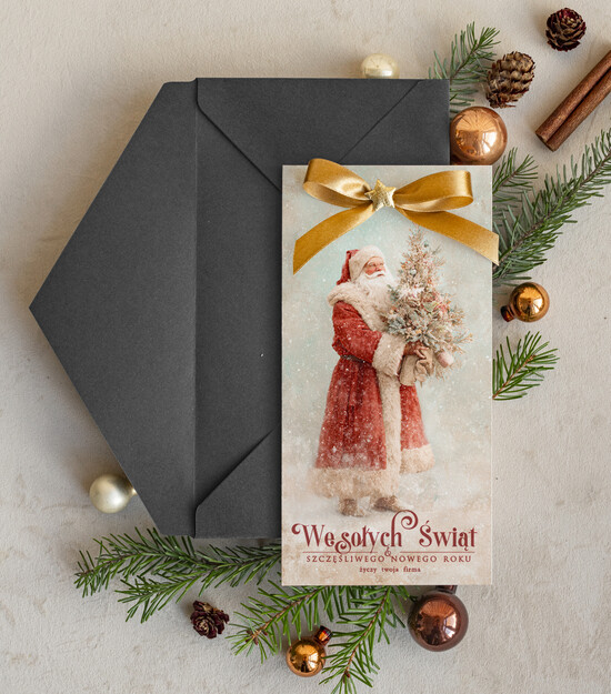 Kartki świąteczne z logo firmy elegance kartka świąteczna dla firmy z logo biznesowe kartki swiateczne dla firm Kartki świąteczne z logo dla 14/Dlkok/krsw
