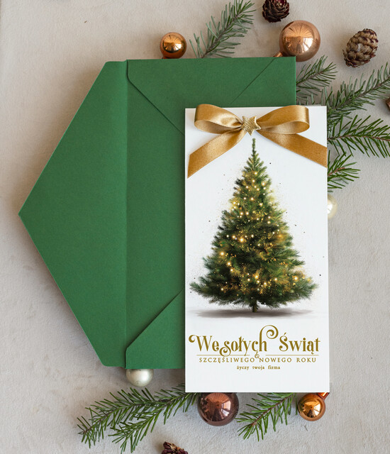 Kartki świąteczne z logo firmy elegance kartka świąteczna dla firmy z logo biznesowe kartki swiateczne dla firm Kartki świąteczne z logo dla 11/Dlkok/krsw
