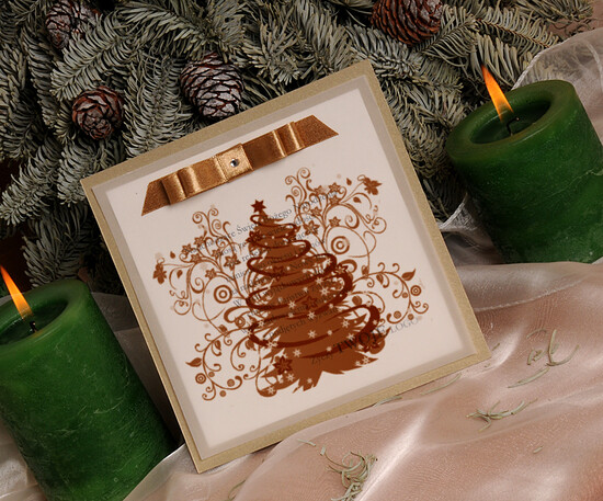 Kartki świąteczne z logo firmy retro Biznesowa kartka swiateczna z logo firmy, retro 08/loop/krsw