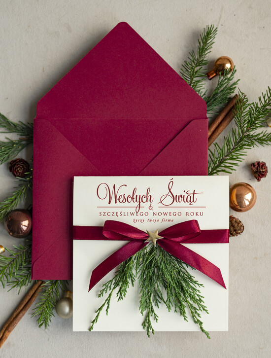 Kartki świąteczne z logo firmy natural ekologiczna kartka świąteczna z twoim logo, biznesowe kartki świąteczne z życzeniami, naturalna eko  03/rus3/ksw