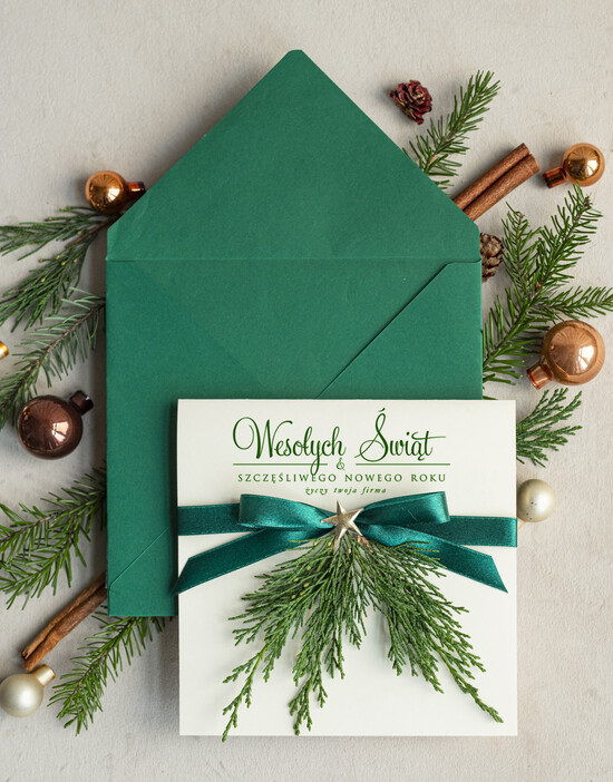 Kartki świąteczne z logo firmy natural ekologiczna kartka świąteczna z twoim logo, biznesowe kartki świąteczne z życzeniami, naturalna eko  01/rus3/ksw