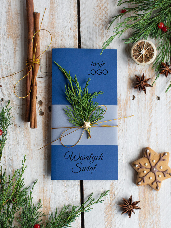 Kartki świąteczne z logo firmy natural kartka swiateczna z twoim logo, ręcznie robione 04/rus/ksw