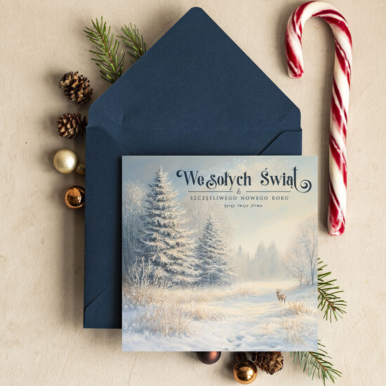 Kartki świąteczne z logo firmy Retro/nowoczesne Kartki Bożonarodzeniowe z Logo Twojej Firmy, karnety bożonarodzeniowe firmowe biznesowe kartki świąt 56/G/ksw
