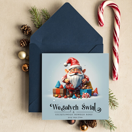 Kartki świąteczne z logo firmy Retro/nowoczesne pakiety kartek świątecznych dla firm, kartki swiateczne z logo firmy, proste i eleganckie kartki dla 19/G/ksw