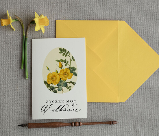 Kartki Wielkanocne kartki wielkanocne  piękne kartki Wielkanocne ręcznie robiona kartka na Wielkanoc z kolorową kopertą  21/wielkanoc/ksww