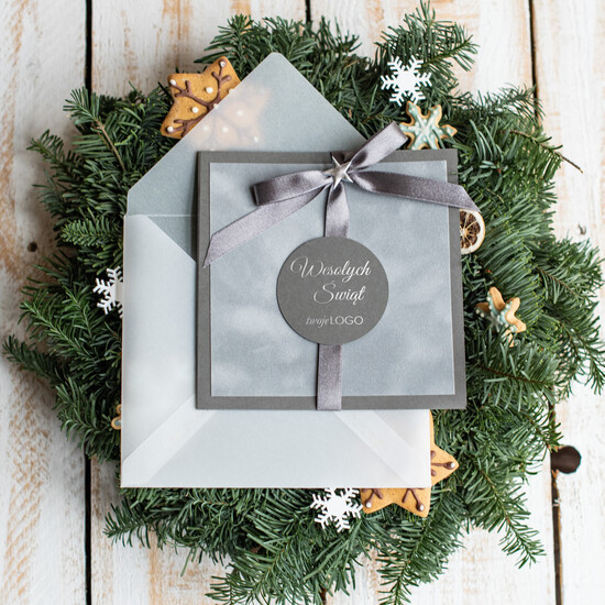 Kartki świąteczne z logo firmy welurowe welurowe firmowe kartki świąteczne z logo firmy     01/velw/ksw
