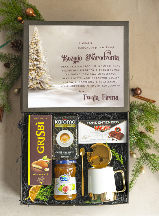 Prezenty oferta dla Firm kubki, filiżanki, kubki termiczne włoski  kosz prezentowy premium z kubkiem dla firm, prezent biznesowy włoskie smaki, upominki na świ 01/gotIT/zesSrgtkub