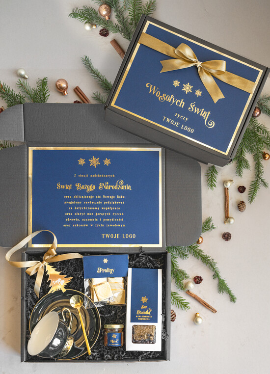 Prezenty oferta dla Firm kubki, filiżanki, kubki termiczne kosze prezentowe dla firm, prezenty biznesowe z filiżanką z kawą i herbatą, upominki na święta dla p 01/czNieb/swieta