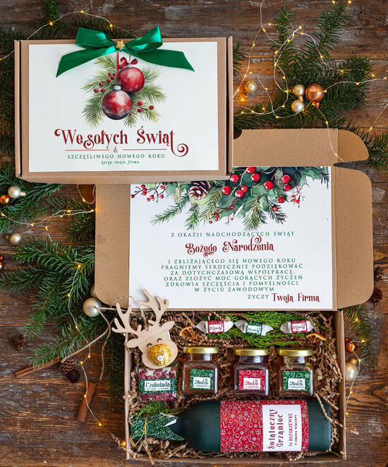 Prezenty oferta dla Firm zestawy na rozgrzewkę Prezenty Świąteczne Dla Klientów Biznesowych, Elegancki Prezent  Od Firm Z Logo, Upominek Dla Pracow 01/Win/swieta