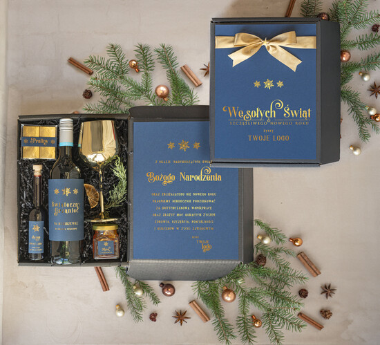 Prezenty oferta dla Firm zestawy na rozgrzewkę Prezenty Świąteczne Dla Klientów Biznesowych, Elegancki Prezent  Od Firm Z Logo, Firmowe Boxy Świąte 03/WinG/swieta