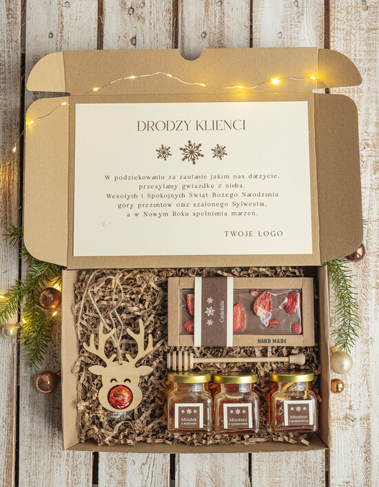Prezenty oferta dla Firm słodkie zestawy  eleganckie prezenty dla firm, prezenty biznesowe, upominki dla pracowników od firmy, świąteczne prez 01/KBrC/swieta