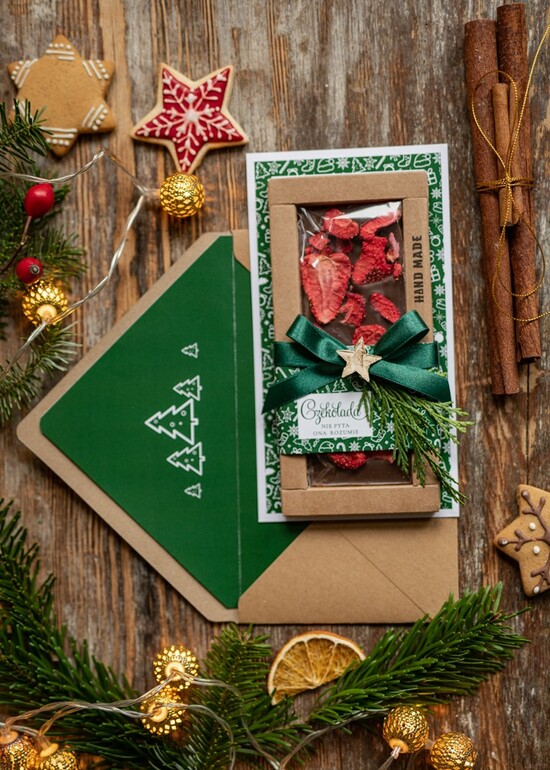 Prezenty oferta dla Firm słodkie zestawy  Prezenty świąteczne dla klientów, Czekolada Ręcznie Robiona 04/logoczeko/CZK