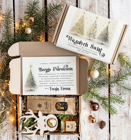 Prezenty oferta dla Firm słodkie zestawy  Prezenty świąteczne biznesowe, drobne prezenty swiateczne od firm z logo, drobne prezenty dla pracow 04/MZS/swieta