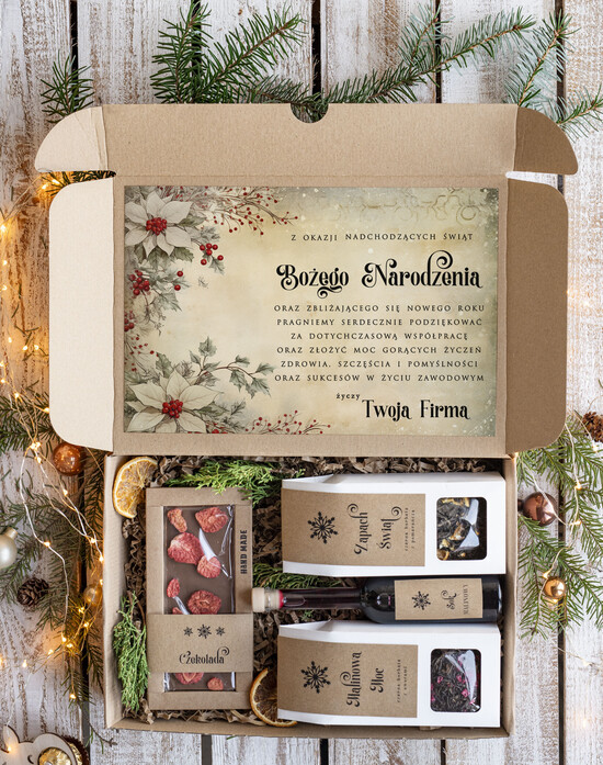Prezenty oferta dla Firm kawa  herbata miód Prezenty na Boże Narodzenie dla klientów, prezenty biznesowe dla firm z kawą i herbatą, upominki na  12/EkoD/swieta