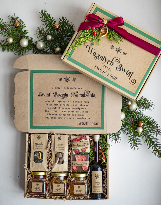 Prezenty oferta dla Firm kawa  herbata miód Miody na Prezenty na Boże Narodzenie dla klientów, bożonarodzeniowy prezent biznesowy dla firm herba 09/NaturalSr/swieta