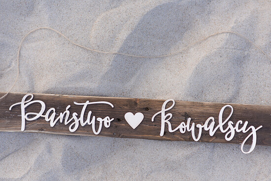 Dekoracje Sali weselnej/Dodatki do Zdjęć tabliczki z napisami  ślubne dekoracje    01/mor/dek