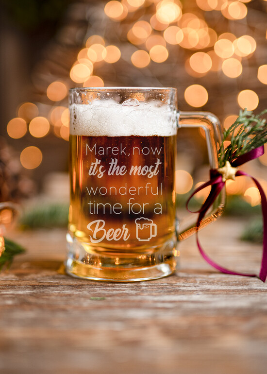 prezenty dla niego zestaw do piwa wina Pomysł na Prezent dla Chłopaka Presonalizowany Kufel - Praktyczny Prezent dla męża Piwosza - Grawero 05/kufel/KFL