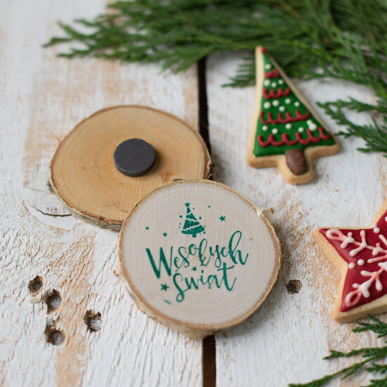 Prezenty oferta dla Firm drobne prezenty dla firm Prezenty świąteczne dla firm drewniany magnes na lodówkę 02/magnes/SW