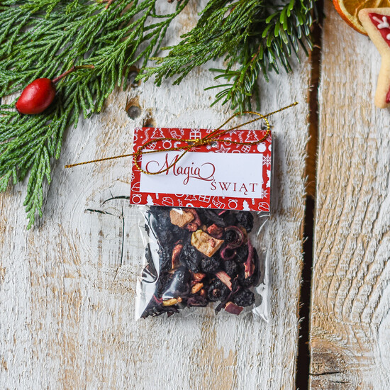 Prezenty oferta dla Firm drobne prezenty dla firm Drobne Prezenty dla Firm, Małe Upomniki Biznesowe Saszetka z herbatką, gadżety świąetczne  01/DP/UHERO