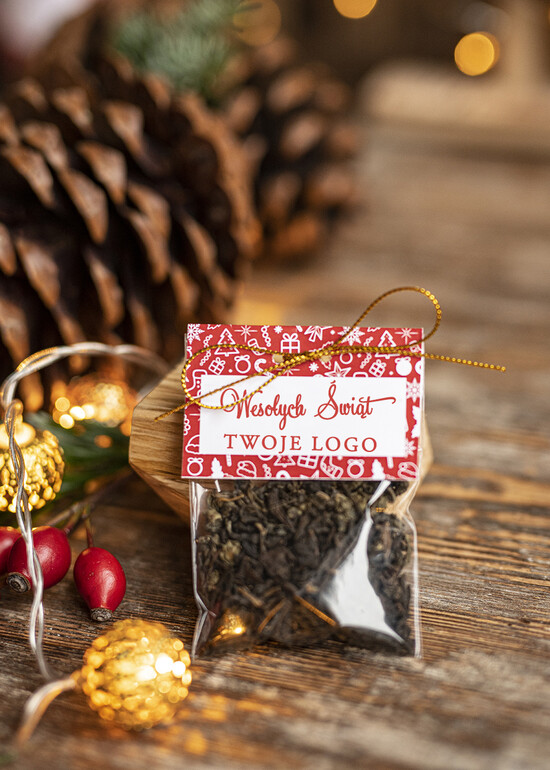 Prezenty oferta dla Firm drobne prezenty dla firm Drobne Prezenty dla Firm, Małe Upomniki Biznesowe Saszetka z herbatką, gadżety świąteczne  01/DP/UHERB