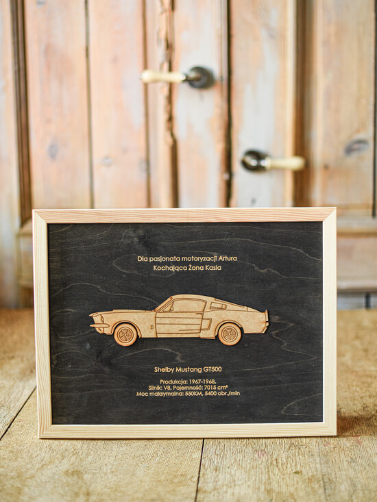 prezenty dla niego Puzzle, drewniane skrzynie, skarbonki fajny pomysl na prezent dla meza pod choinke drewniane auto w ramce   03/obraz/PZL