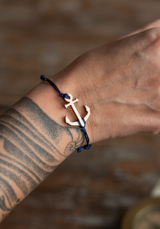 prezenty dla niej bransoletki szczęścia  Pomysł na prezent dla żeglarza drewniana bransoletka kotwica Upominek dla fanki żeglarswa bransoletk 1/morskie/BR