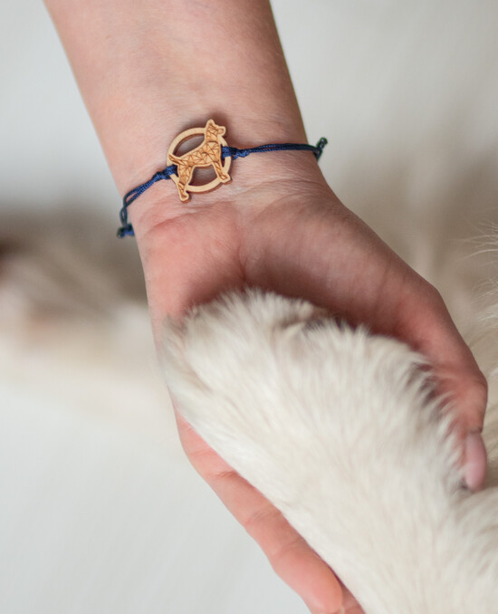 prezenty dla niej bransoletki szczęścia  Bransoletka drewniana z Twoim pupilem Super Pomysł na Prezent dla niej Drewniana Bransoletka dla Dzi 4/pies/BR