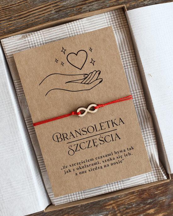 prezenty dla niej bransoletki szczęścia  Pomysł na Prezent dla Dziewczyny Drewniana Bransoletka Nieskończoność Upominek dla Niej  1/nieskonczonosc/BR