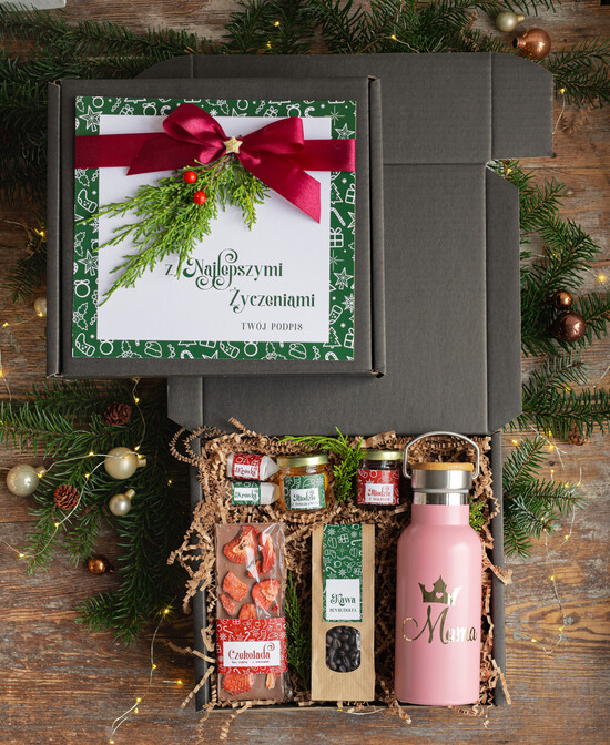 Prezenty indywidualne  zestawy z kubkiem i filiżanką Orginalny Prezent dla Mamy, pomysl na prezent dla Mamy pod choinkę, prezent na święta dla Mamy, zest 02/Kub/XmasKub