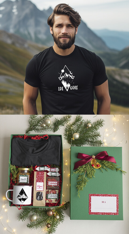 prezenty dla niego kubki termosy koszulki Prezent dla Miłośnika Gór koszulka z górami, pomysl na prezent dla niego pod choinkę, prezent na świ 04/GoryKT/ZswON