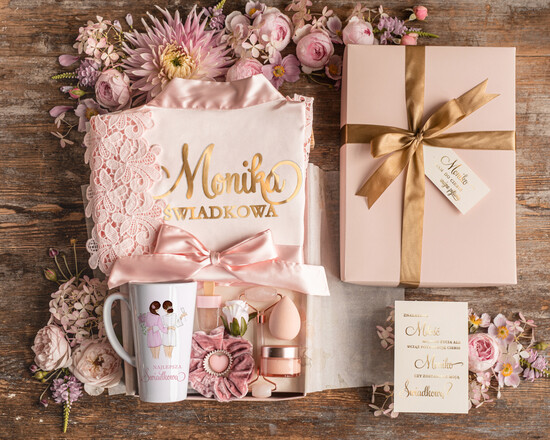 Prezenty dla świadków boxy prezentowe dla Świadkowej, prośba o świadkowanie  zestaw kosmetyków, kubek z nadrukiem, prośba o świadkowanie pomysł na prezent dla świadkowej 29/boxSZLkorD/swiadkowa