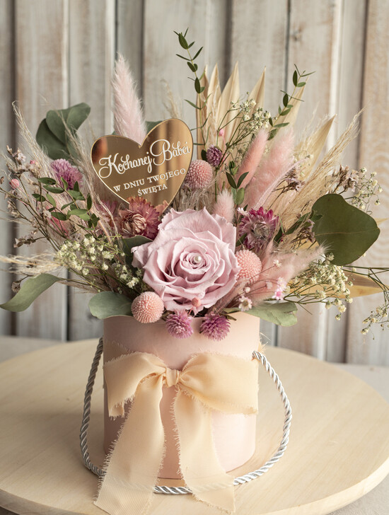 Prezenty dla Babci i Dziadka Prezenty dla Babci flowerbox z wieczną różą dla Babci i Dziadka, prezent dla Babci i Dziadka podziękowanie na weselu bu 07/fboxT/babcia