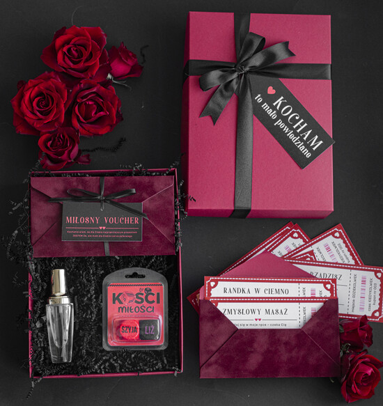 Walentynki prezent na walentynki dla Niej  Pomysł na prezent na Walentynki, co dać dziewczynie na Walentynki, box prezentowy dla dziewczyny, bo 01/NowW/Walentynki