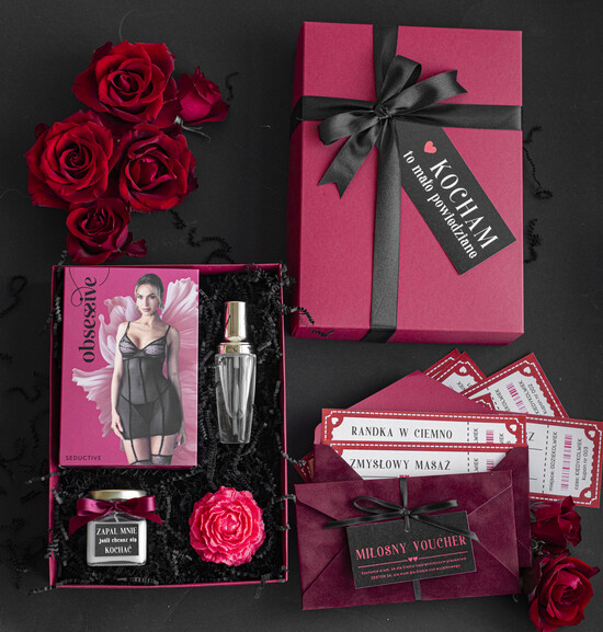 Walentynki prezent na walentynki dla Niej  Walentynki, prezent z okazji Walentynek, prezent dla dziewczyny, Walentynkowy prezent dla żony, box  01/NowK/Walentynki